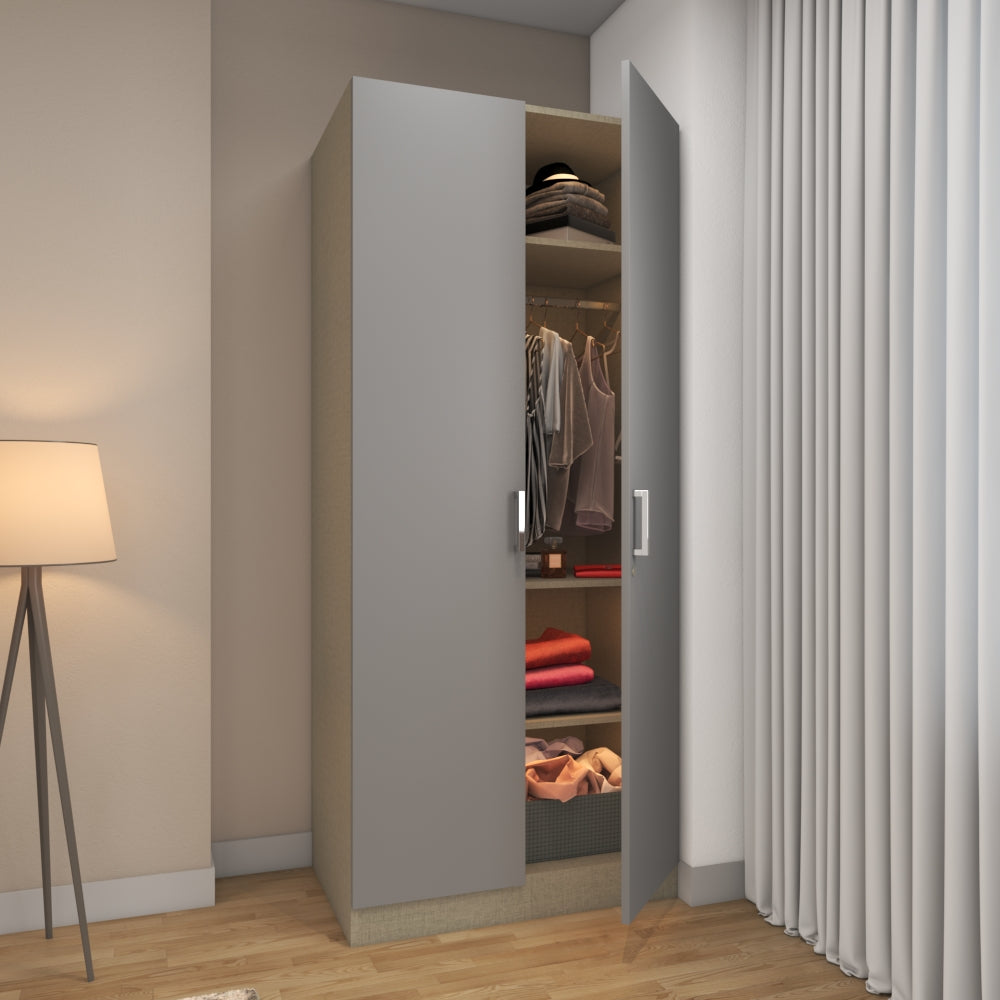 Two Door Wardrobe Interior Design Wooden 2 Door Wardrobe Designs In