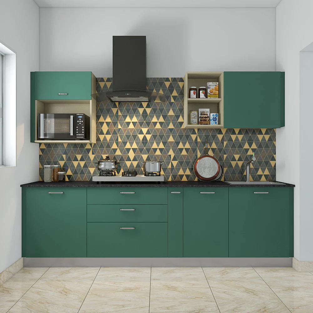 8 Straight Kitchen Designs for Compact Indian Homes | Qarpentri, image size:1000x1000