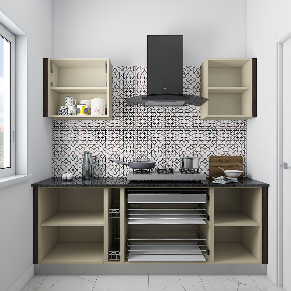 Parallel Kitchen Racks A Parallel Shaped Kitchen Finished In Ebony Or Dark Wood – Qarpentri