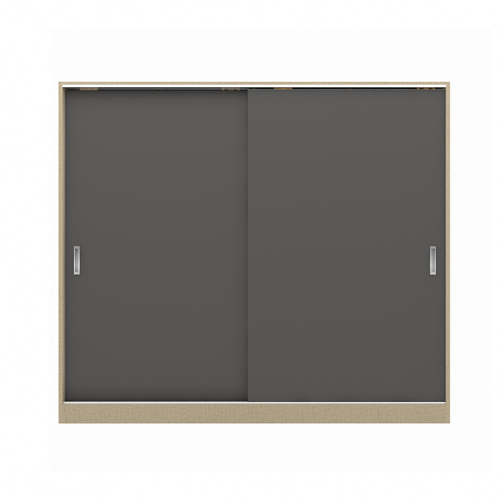 2 Door Sliding Wardrobe With Charcoal Grey Finish Qarpentri 2-door-sliding-wardrobe-with-charcoal-grey-finish-qarpentri