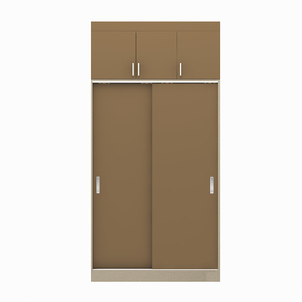 2 Door Sliding Wardrobe With Mocha Brown HGL Finish Qarpentri 2-door-sliding-wardrobe-with-mocha-brown-hgl-finish-qarpentri